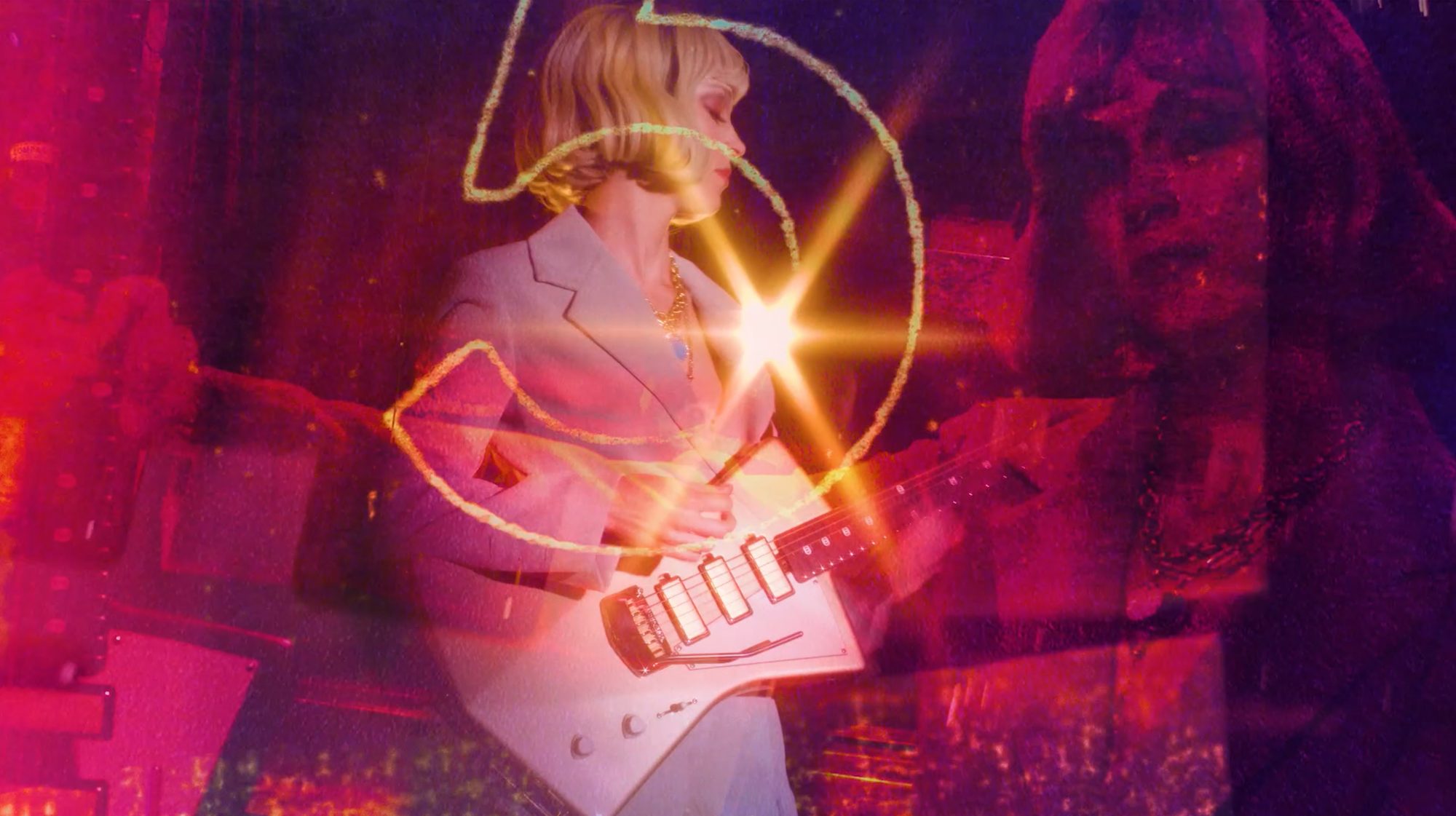 St. Vincent GOLDIE Signature Guitar — still 3